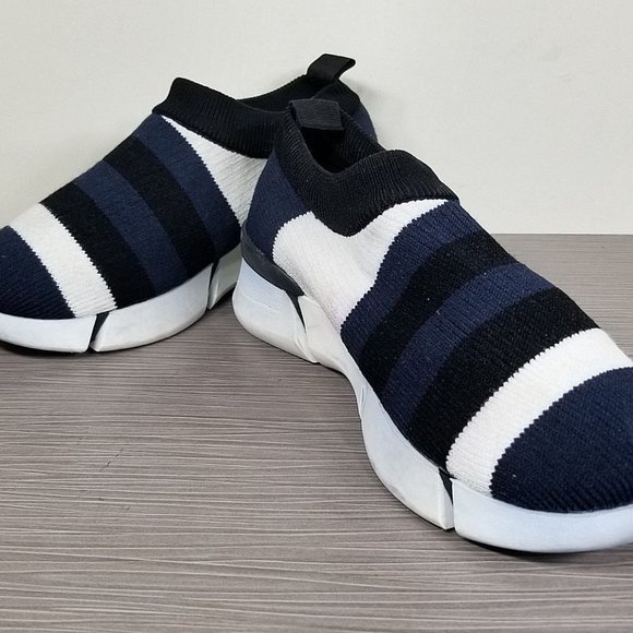 Stella McCartney Striped Knitted Slip on Sneaker, Womens Size 5 / 35 - Picture 4 of 12